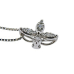 Memoire 18k White Gold Diamond Pendant Necklace I