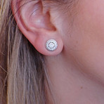 Memoire 18k White Gold Diamond Stud Earrings VII