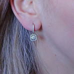 Memoire 18k White Gold Diamond Dangle Earrings V