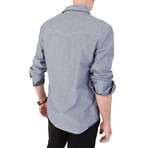 Contrast Pocket Long-Sleeve Shirt // Chambray (M)