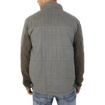 Long Sleeve Quilted Jacket // Brown (L)