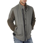 Long Sleeve Quilted Jacket // Brown (L)