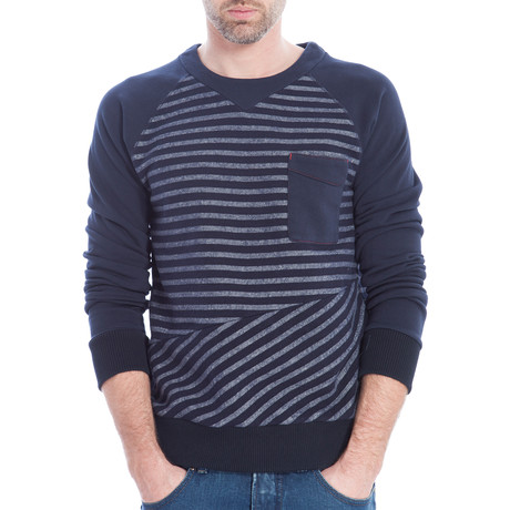 Long Sleeve Pullover // Navy Stripe (S)
