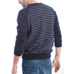 Long Sleeve Pullover // Navy Stripe (L)