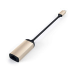 Aluminum Type-C to Gigabit Ethernet Adapter (Gold)