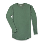 Drop-Cut Long Sleeve // Pine (S)