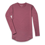 Drop-Cut Long Sleeve // Wine (M)