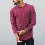 Drop-Cut Long Sleeve // Wine (M)