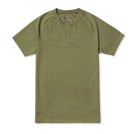 Henley Premium Crew // Military Green (S)