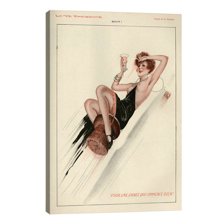 1928 La Vie Parisienne Magazine Plate // V3 (12"W x 18"H x 0.75"D)