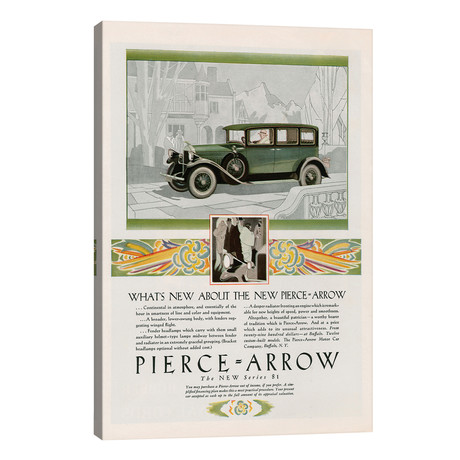 1928 Pierce-Arrow Magazine Advert (12"W x 18"H x 0.75"D)