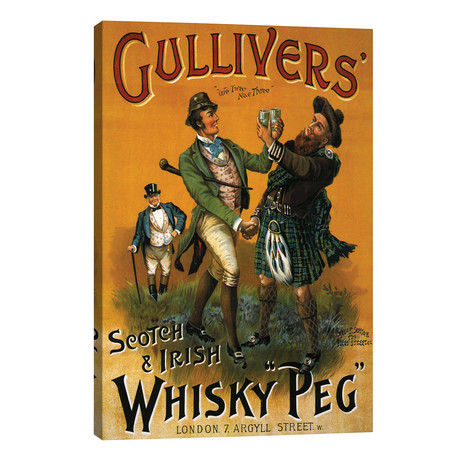1899 Gulliver's Whisky Advert // V2 (12"W x 18"H x 0.75"D)