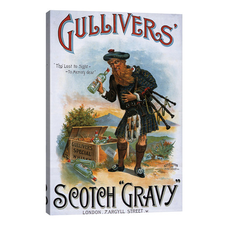 1899 Gulliver's Whisky Advert // V1 (12"W x 18"H x 0.75"D)