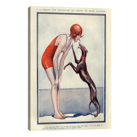 1925 La Vie Parisienne Magazine Plate // V1 (12"W x 18"H x 0.75"D)