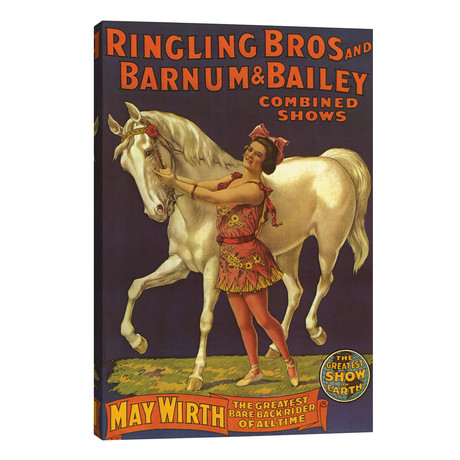 1910 Ringling Bros And Barnum & Bailey Circus Poster (12"W x 18"H x 0.75"D)