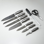 10-piece Swivel Block Cutlery Set With Tablet Stand