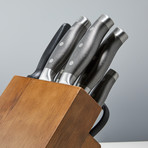 10-piece Swivel Block Cutlery Set With Tablet Stand