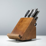10-piece Swivel Block Cutlery Set With Tablet Stand