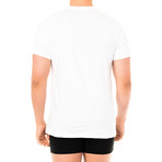 Crew Neck T-Shirt // White // Pack of 3 (Small)