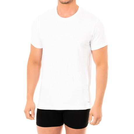 Crew Neck T-Shirt // White // Pack of 3 (Small)