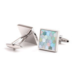 Tiles Cufflink // Light Blue