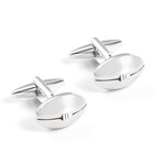 Football Cufflink // Silver