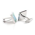 Tiles Cufflink // Light Blue