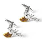 Antlers Cufflink // Silver