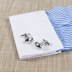 Football Cufflink // Silver