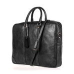 Donatello Leather Briefcase (Black)