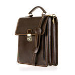 Serio Leather Briefcase (Black)