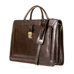 Riccardo Leather Briefcase (Black)