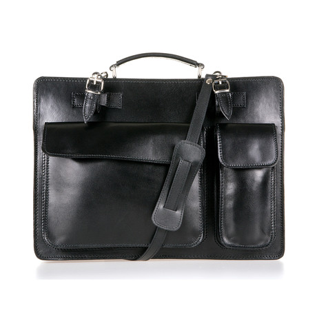 Maestro Leather Briefcase (Black)