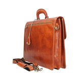 Milvio Leather Briefcase (Brown)