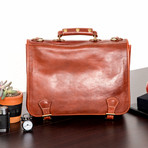 Amico Leather Briefcase (Brown)