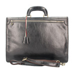 Milvio Leather Briefcase (Brown)