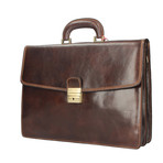 Milvio Leather Briefcase (Brown)