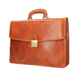 Milvio Leather Briefcase (Brown)