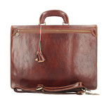 Milvio Leather Briefcase (Brown)