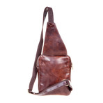 Martino Leather Shoulder Bag (Brown)