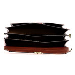 Caravaggio Leather Briefcase (Brown)