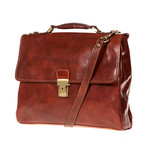 Federico Leather Briefcase (Brown)