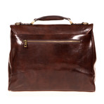 Federico Leather Briefcase (Brown)