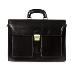 Caravaggio Leather Briefcase (Brown)