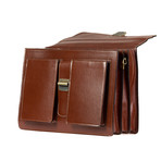 Caravaggio Leather Briefcase (Brown)