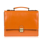 Raffaello Leather Briefcase (Cognac)