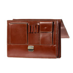 Raffaello Leather Briefcase (Cognac)