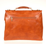 Federico Leather Briefcase (Brown)