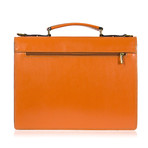 Raffaello Leather Briefcase (Cognac)