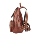 Zeffy Leather Backpack (Brown)